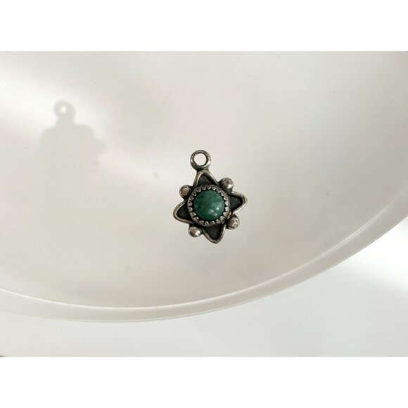 Bell Trading Post Malachite Vintage 925 Sterling Silver Vintage Pendant | Charm - Picture 7 of 11